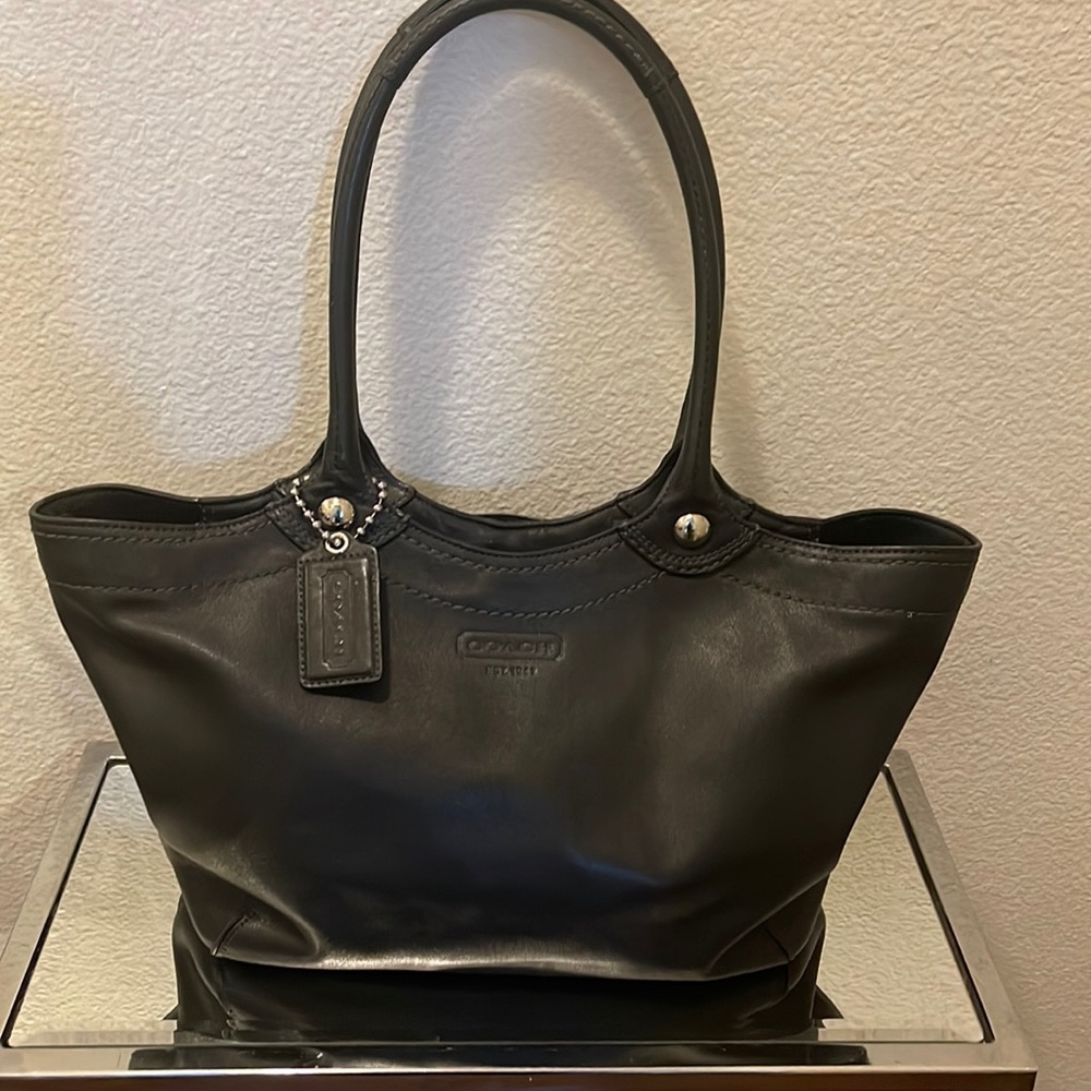 (Coach) everyday bag ; Looks Great, inside slightly wore; no holes or tears.